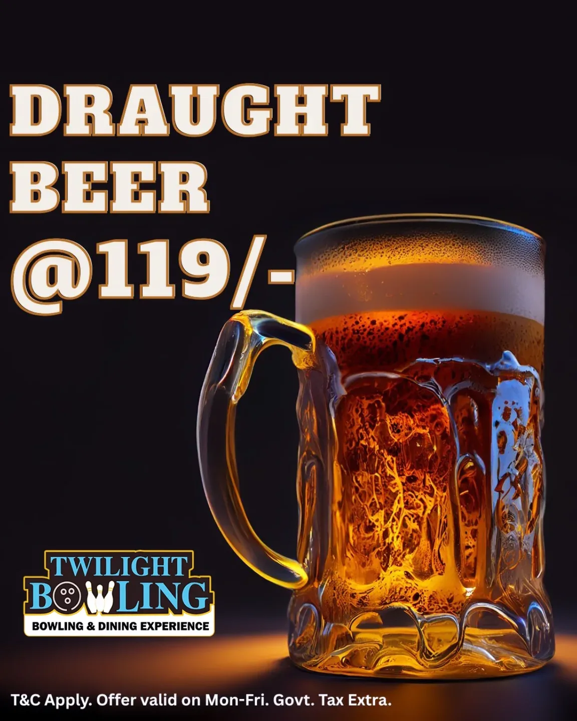 DRAUGHT BEER AT ₹ 119